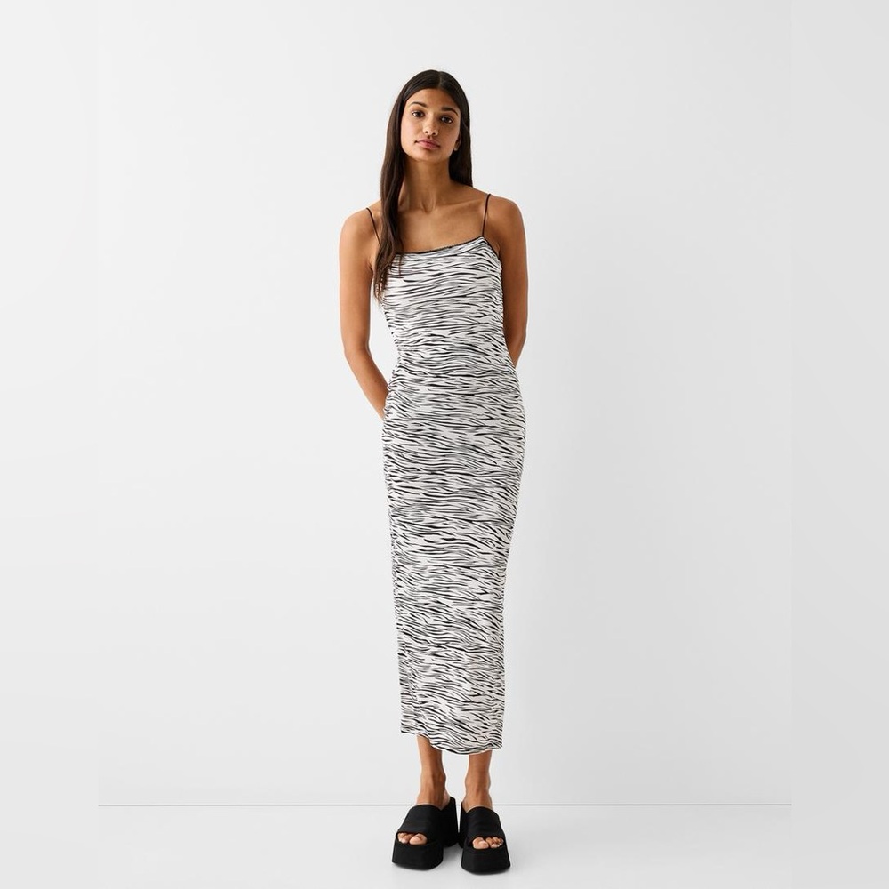 Berksha zebra print midi dress
